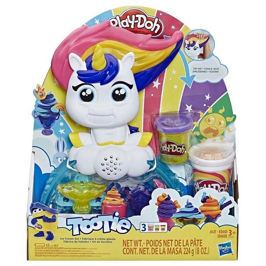 Hasbro Play-Doh Drollendraaiende IJseenhoorn Met 3 Potjes Klei 4 Hasbro Play-Doh Drollendraaiende IJseenhoorn Met 3 Potjes Klei - Afbeelding 2