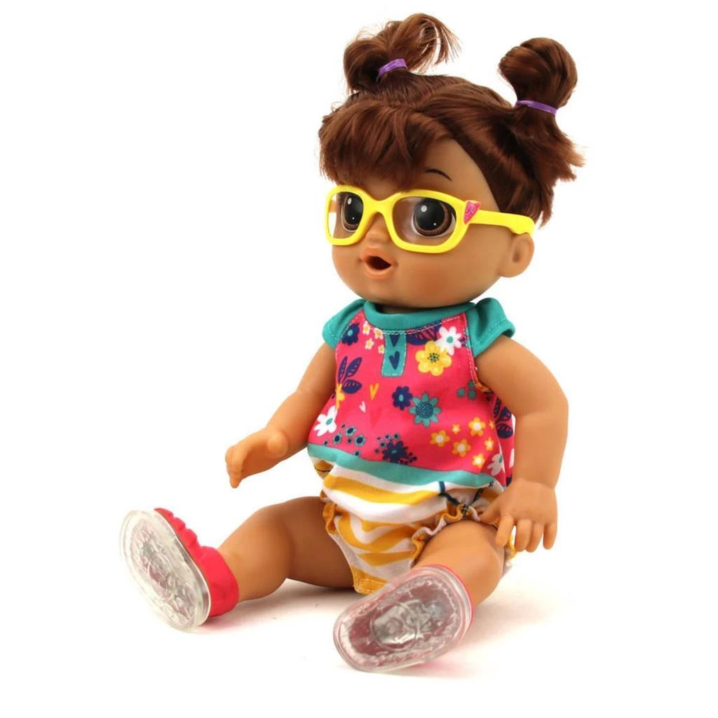 Hasbro Baby Alive Step N Giggle Pop Bruin Haar + Geluid 5 Hasbro Baby Alive Step N Giggle Pop Bruin Haar + Geluid - Afbeelding 3