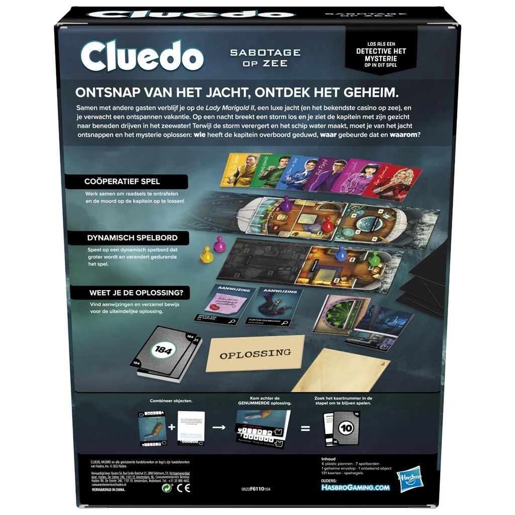 Hasbro Gaming Cluedo Sabotage Op Zee 4 Hasbro Gaming Cluedo Sabotage Op Zee - Afbeelding 2
